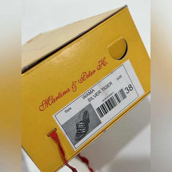 Martina & Peter H Sandal Black Leather Silver Metallic Size 8 
Wama Tiger - Picture 11 of 13